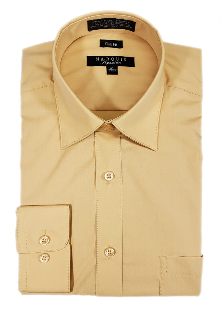 Marquis Slim Fitted Shirt - Champagne — Sally's Boutique Georgetown
