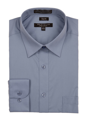 Marquis Slim Fitted Shirt – Steel Blue - sallysbgy.com