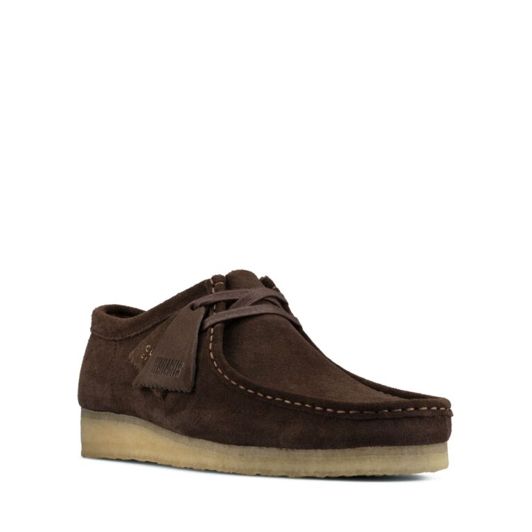 Clarks Wallabee Dark Brown Suede — Sally's Boutique Georgetown
