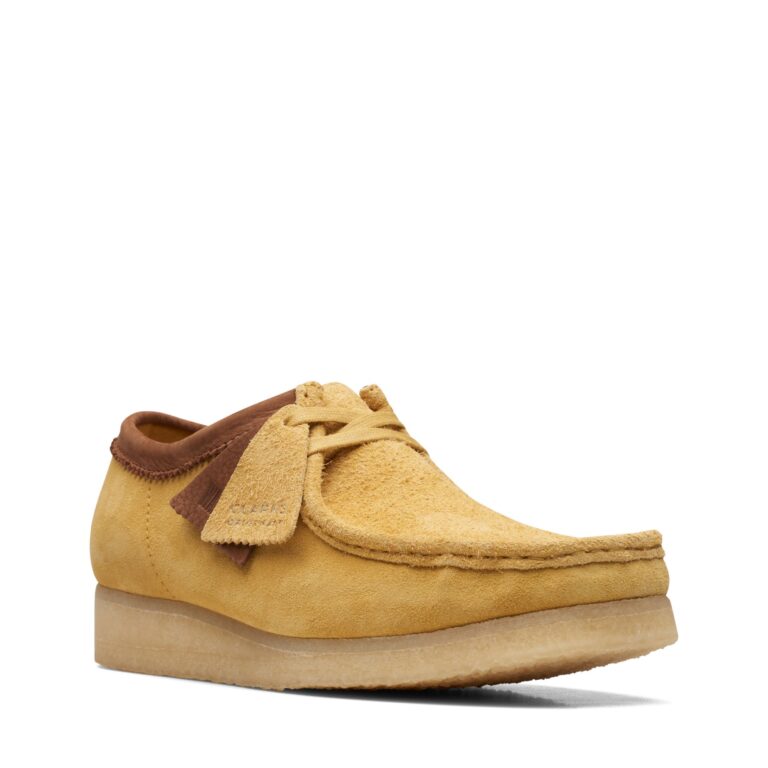 Clarks Wallabee Yellow Combination — Sally's Boutique Georgetown