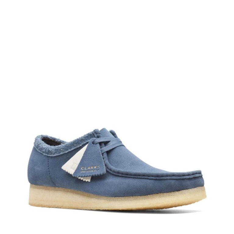 Clarks Wallabee Blue Suede — Sally's Boutique Georgetown