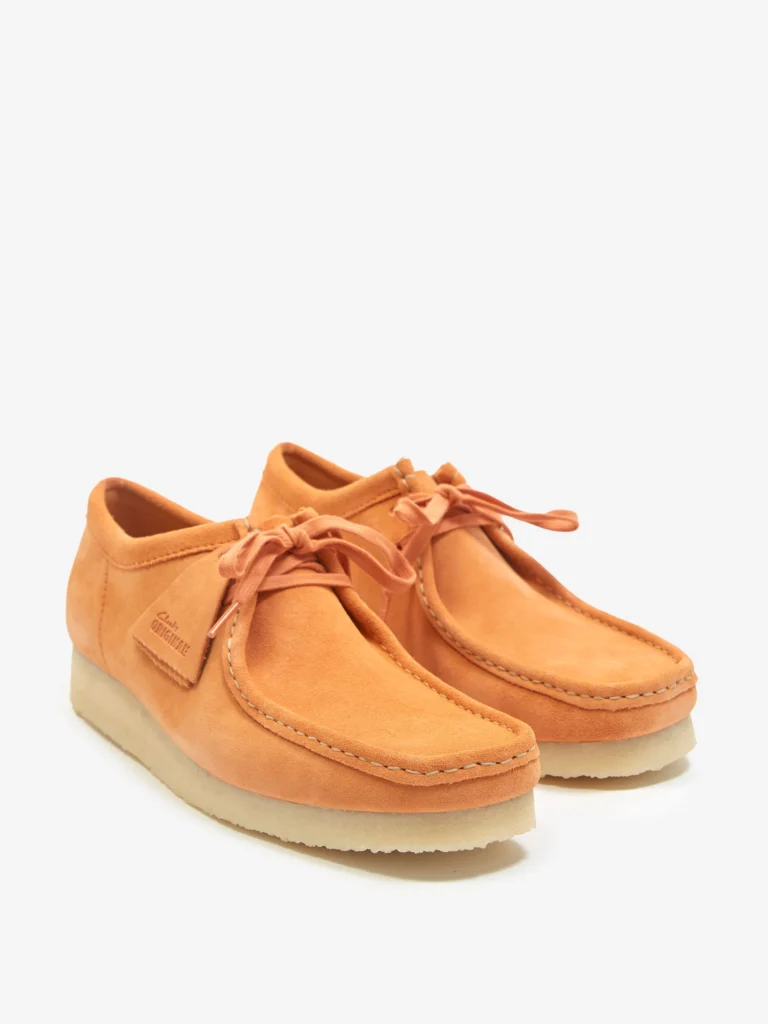 Wallabee Pale Peach Suede — Sally's Boutique Georgetown